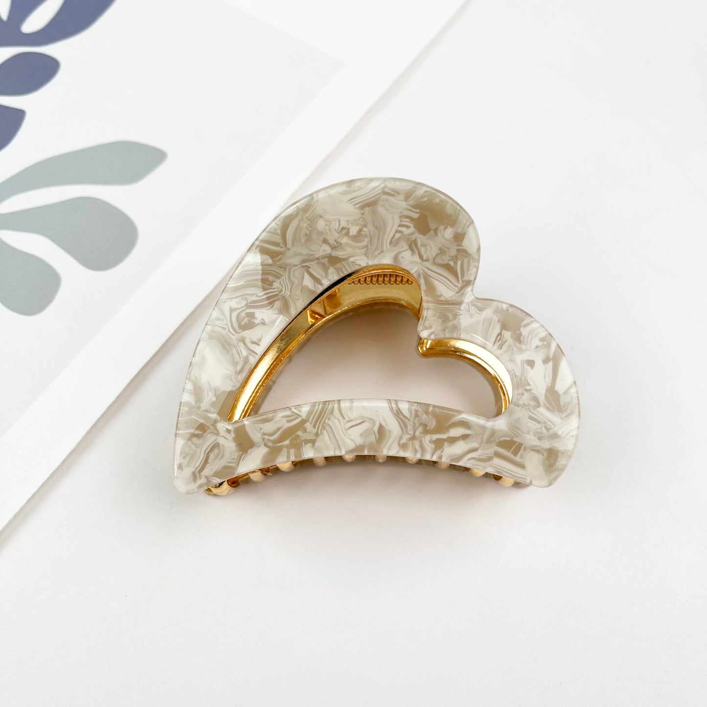 heart Love Metal Claw Clip