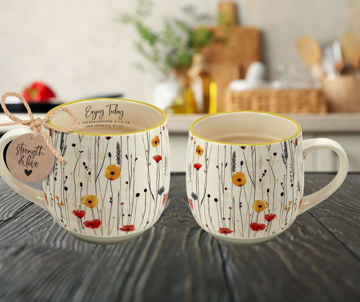 LCP Mug Enjoy Today Floral Strength And Live