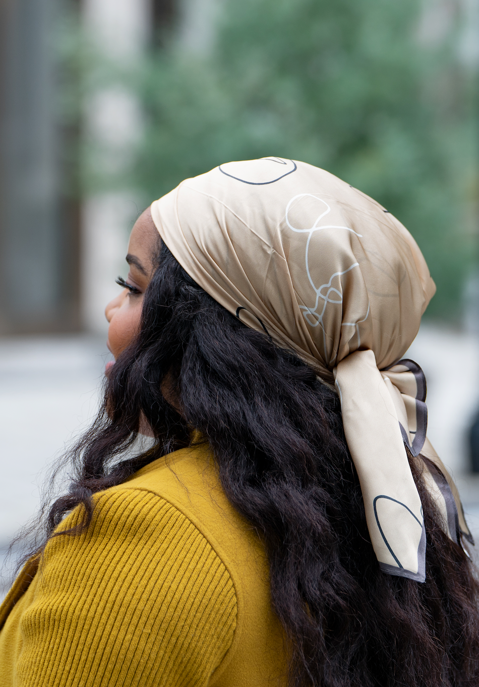 Silk Scarf in Golden Bell