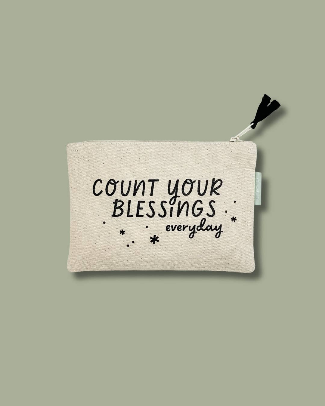 Love You Small Canvas Zipper Pouch