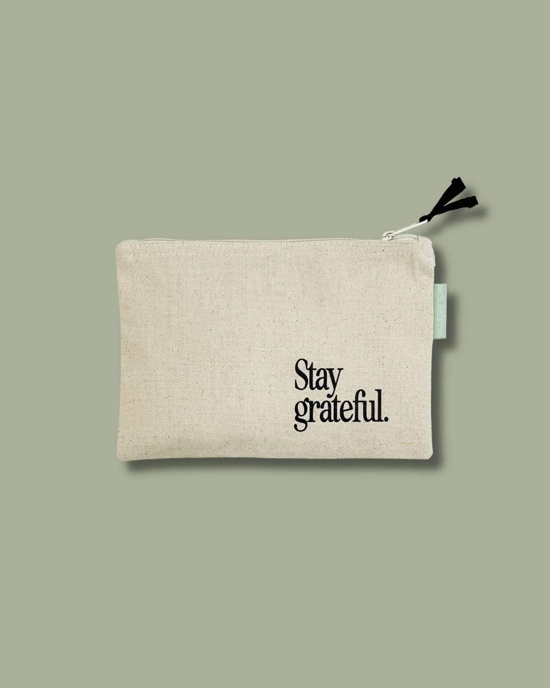 Love You Small Canvas Zipper Pouch