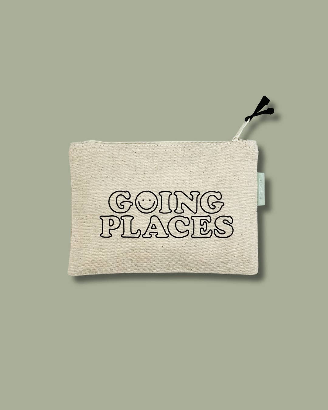 Love You Small Canvas Zipper Pouch
