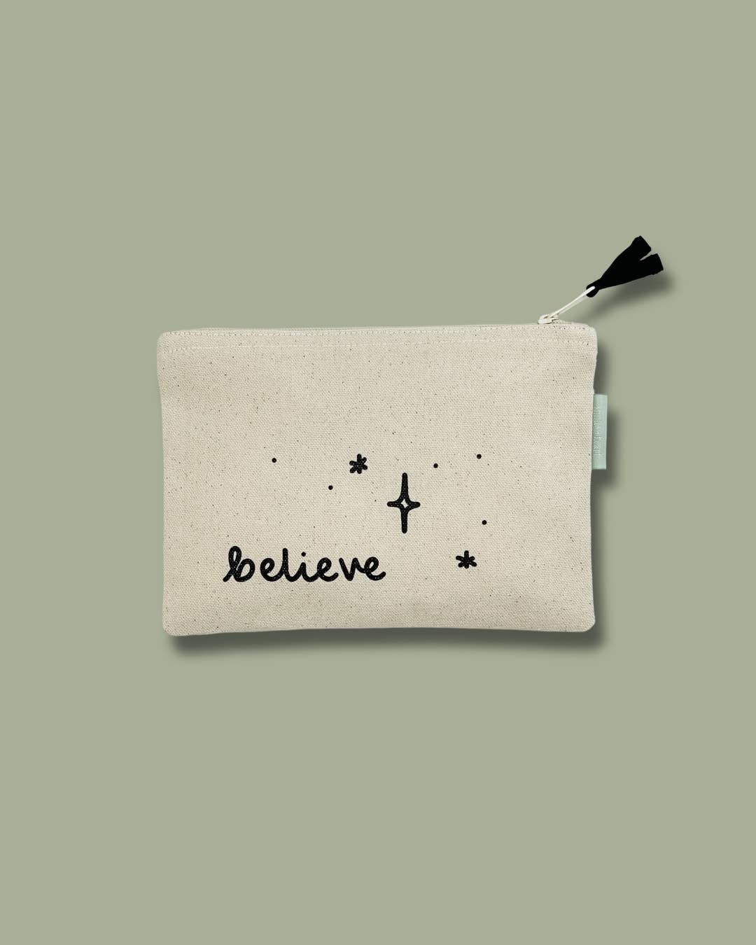 Love You Small Canvas Zipper Pouch