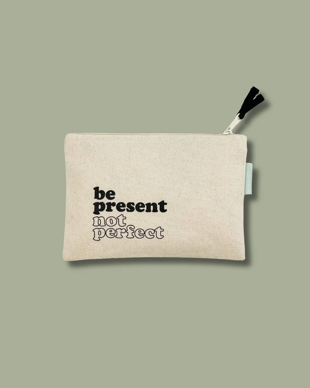 Love You Small Canvas Zipper Pouch
