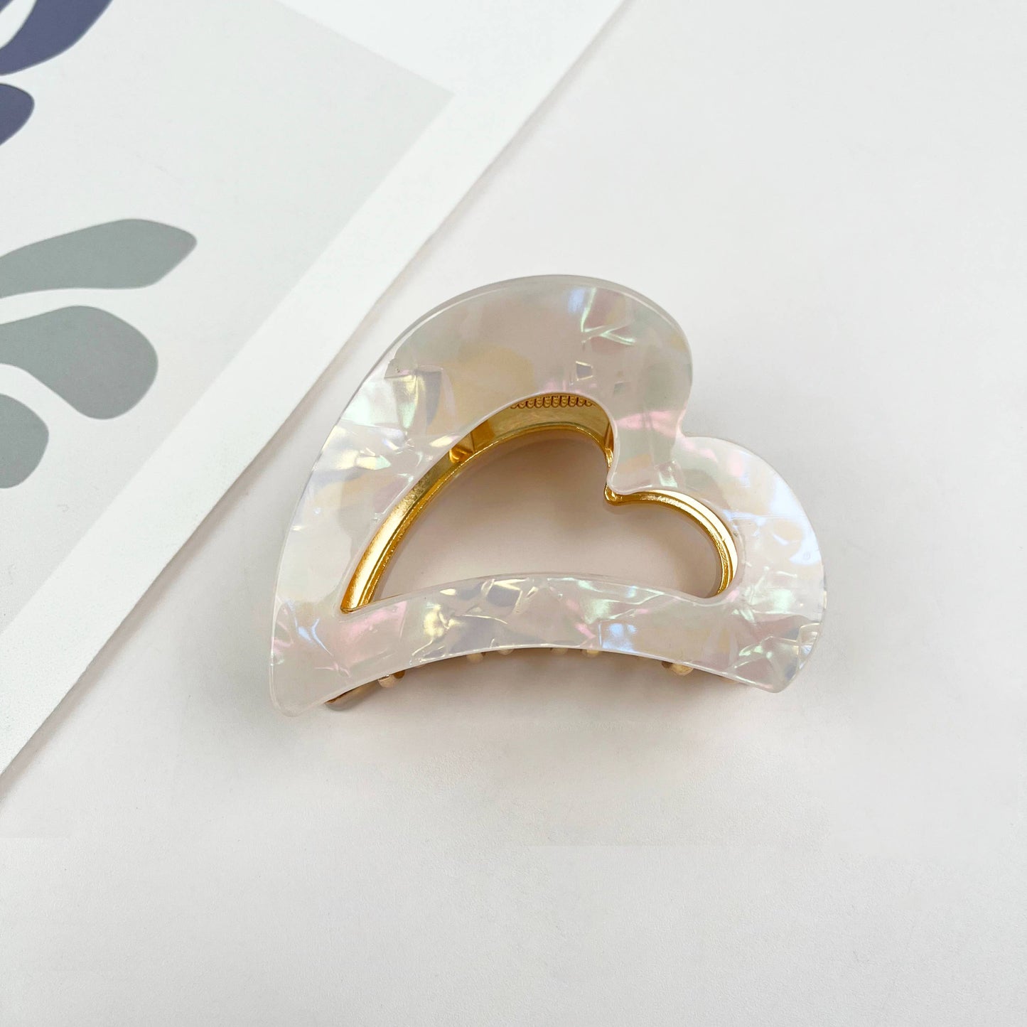 heart Love Metal Claw Clip