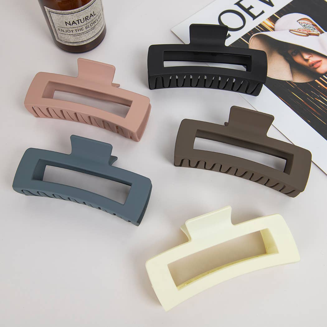 5'' Matte Rectangle Large Hair Claw Clips