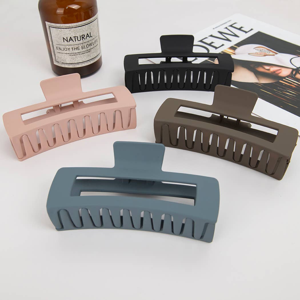 5'' Matte Rectangle Large Hair Claw Clips