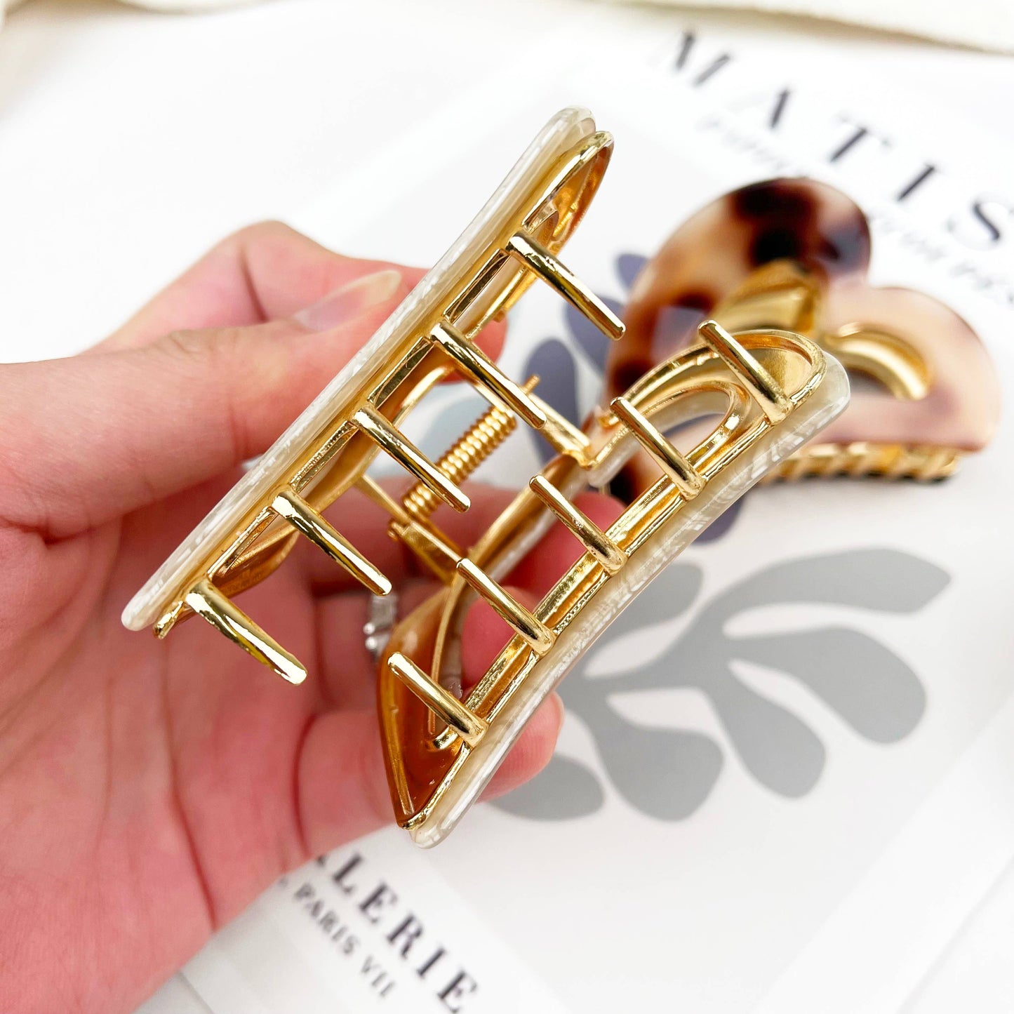 heart Love Metal Claw Clip