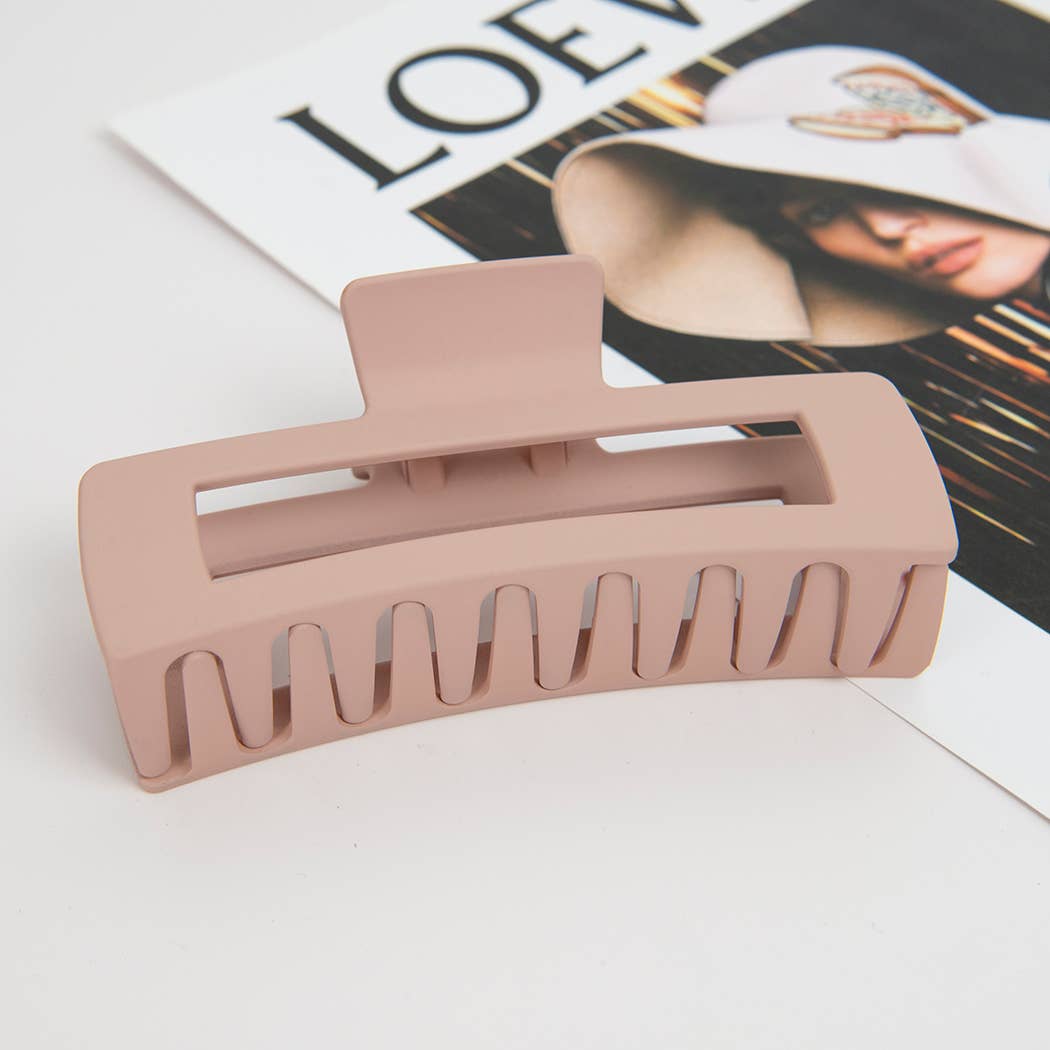 5'' Matte Rectangle Large Hair Claw Clips