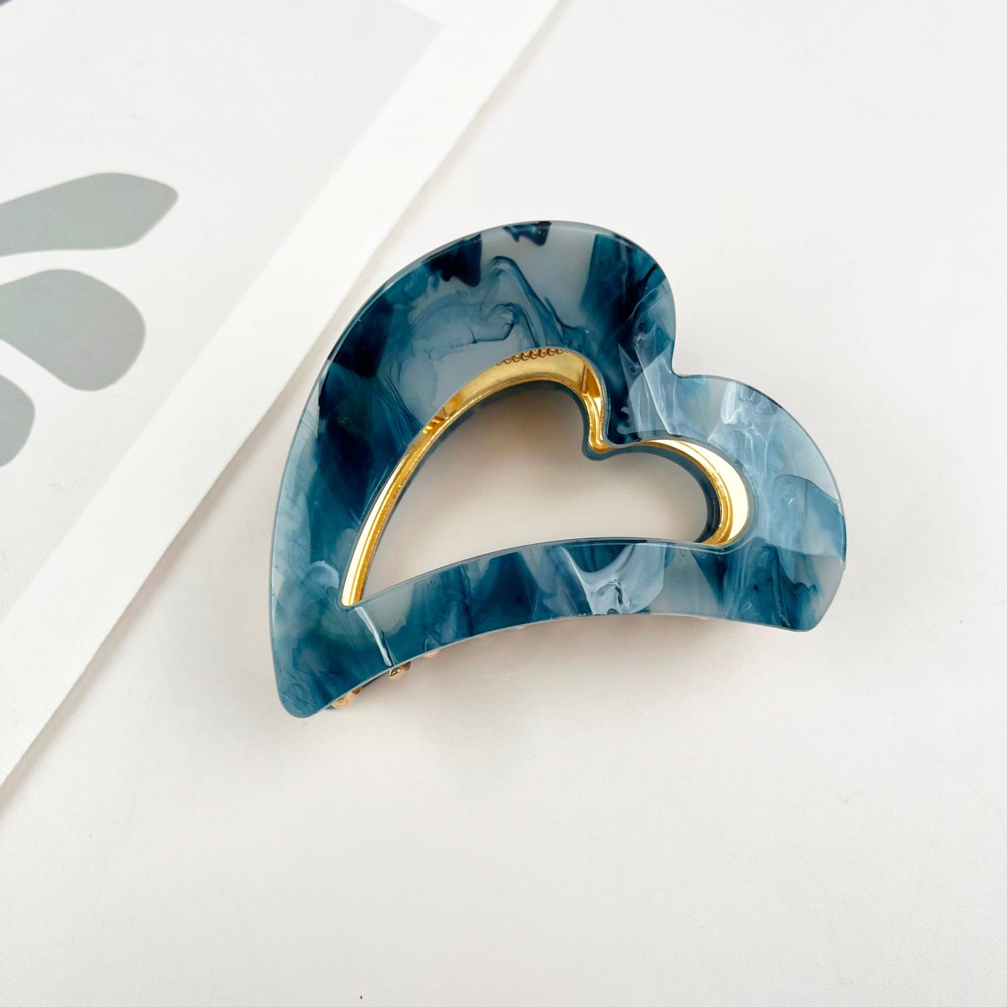 heart Love Metal Claw Clip