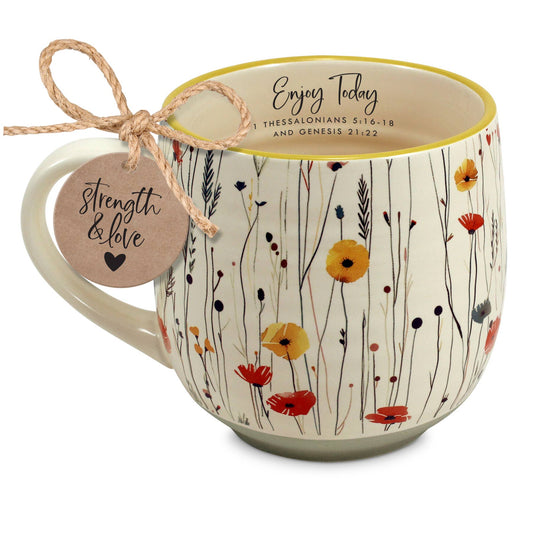 LCP Mug Enjoy Today Floral Strength And Live
