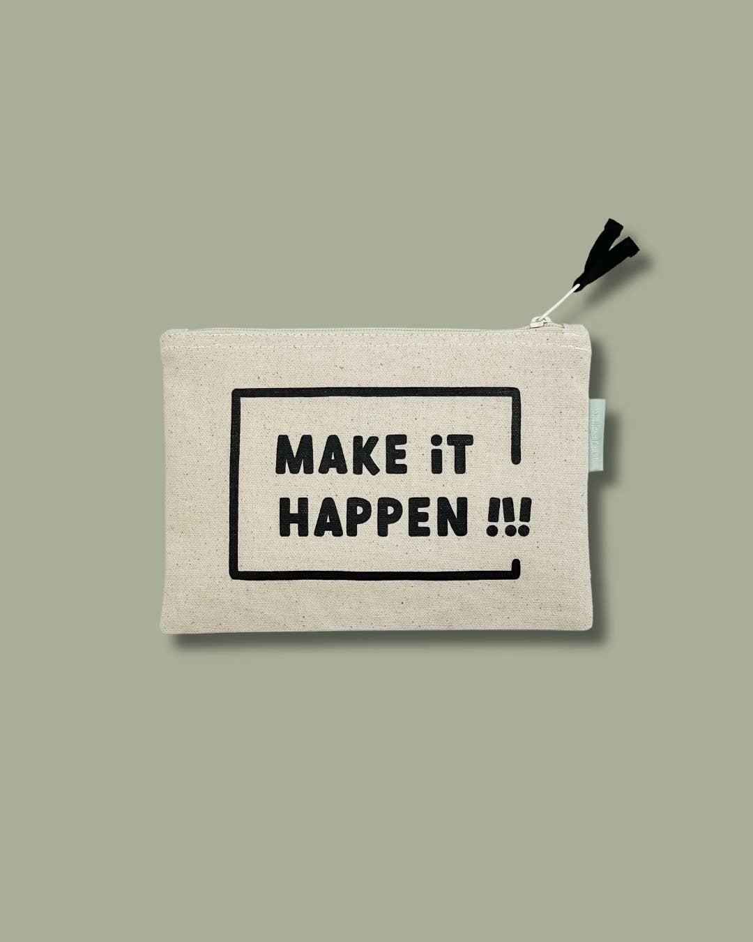 Love You Small Canvas Zipper Pouch
