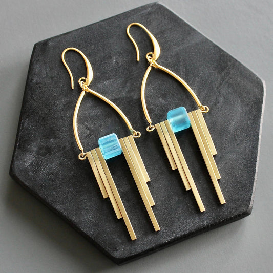 KYLE66 capri blue Artdeco earrings